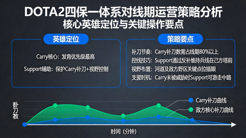 DOTA2四保一体系对线期运营策略分析图