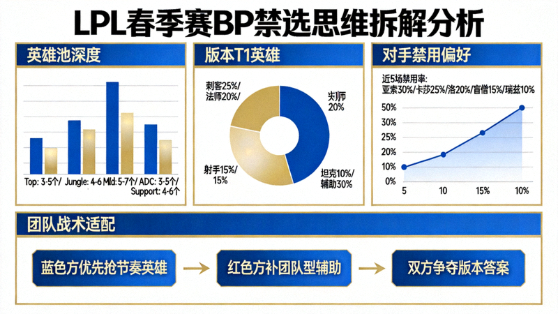 LPL春季赛BP禁选思维拆解分析示意图